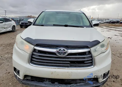 2014 Toyota Highlander Xle z USA, uszkodzony, nr VIN 5TDJKRFH2ES041007